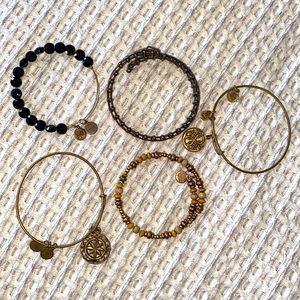 5 Alex and Ani Bracelets